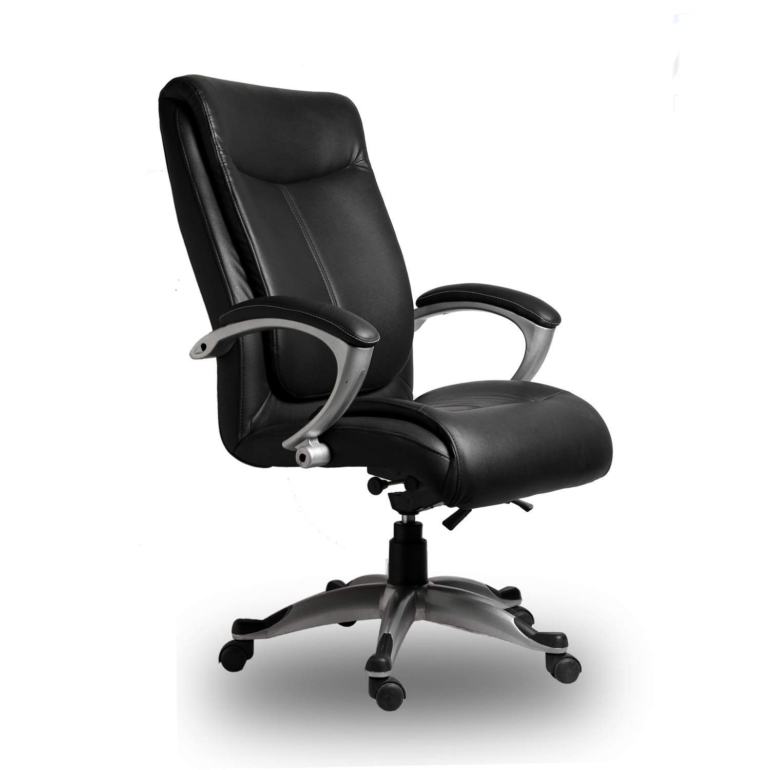 Executive Office Chair High Back All Day Comfort Ergonomic Lumbar Support, Bonded Leathe