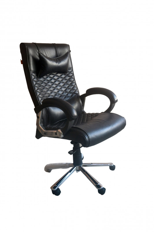 Leather High-Back Executive Chair, Black 19RC